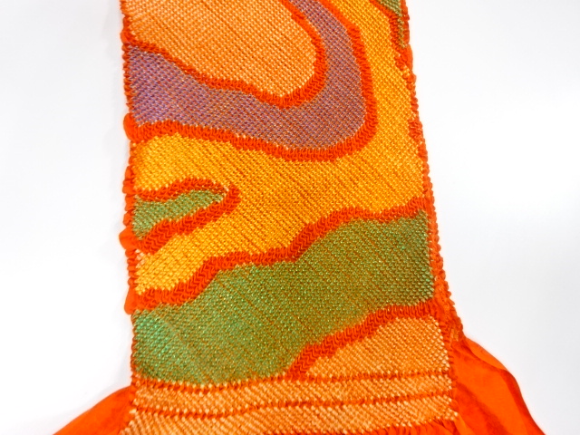  正絹　振袖用　絞り　帯揚げ